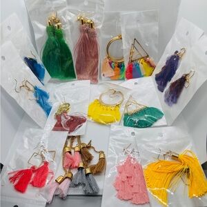 Bundle of Tassel Earrings Set- 16 pair